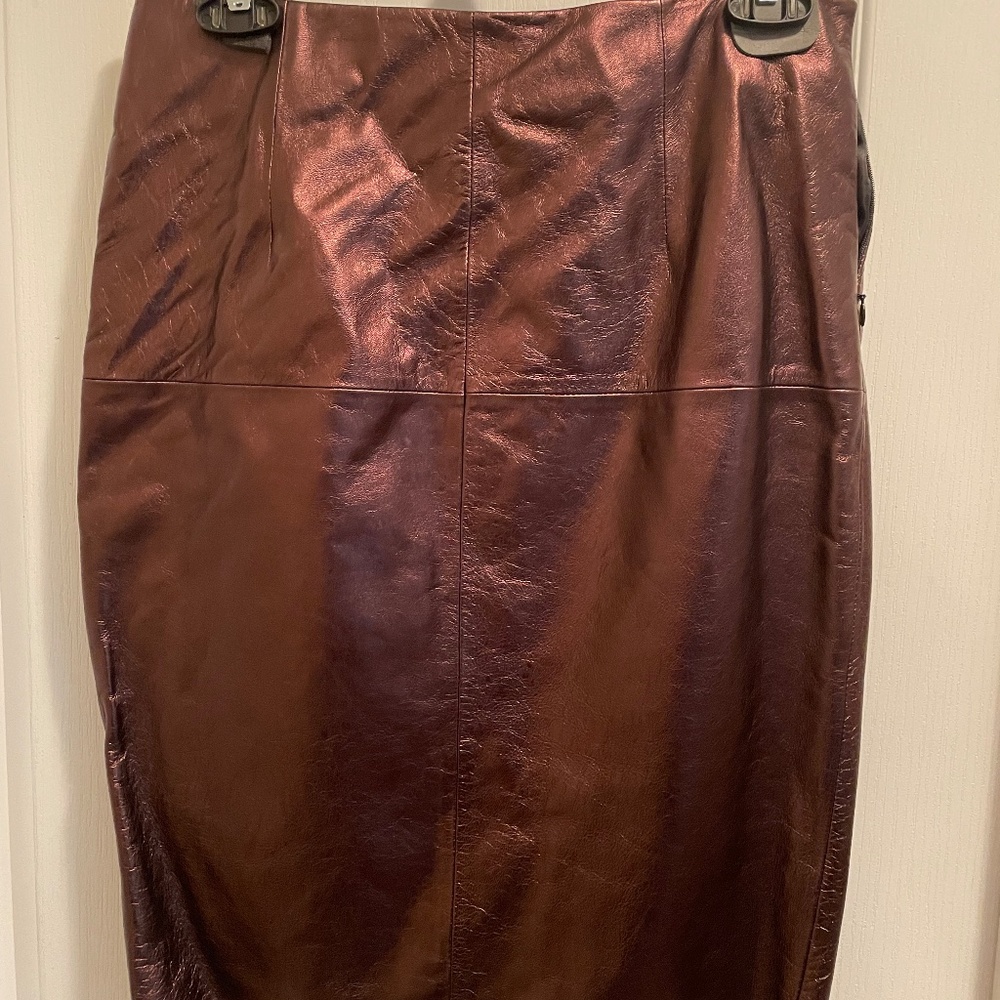 Antontio Melani  bronze leather skirt size  Medium